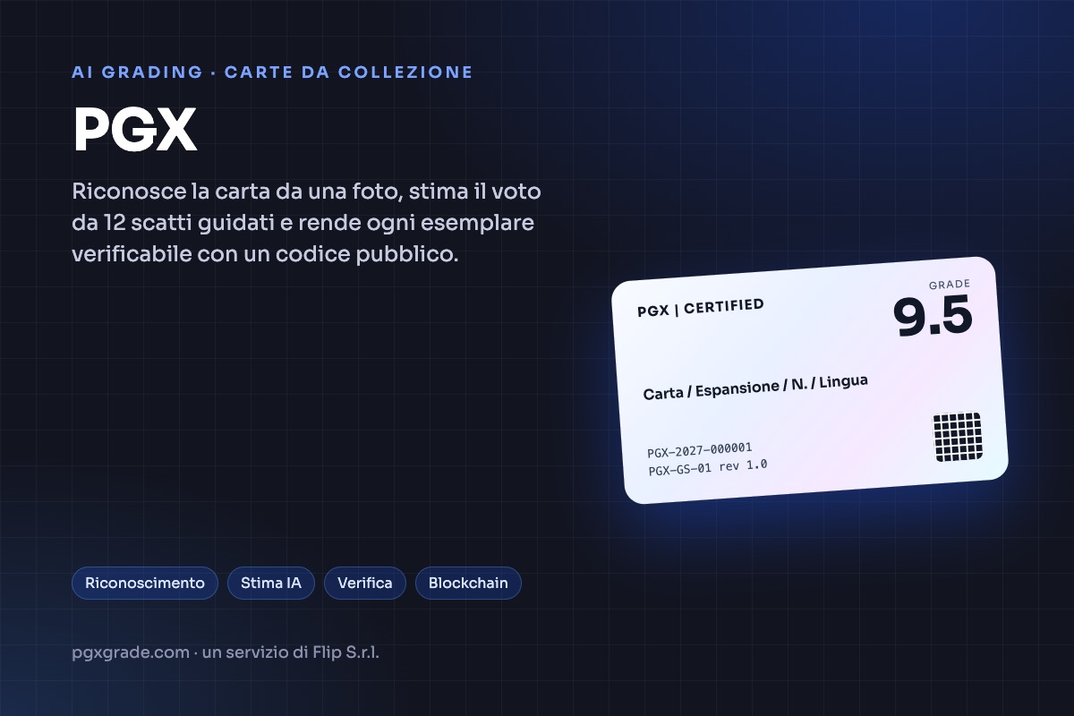 PGX, valutazione con intelligenza artificiale delle carte da collezione